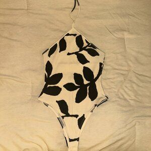 Zara Printed Halter Neck Bodysuit